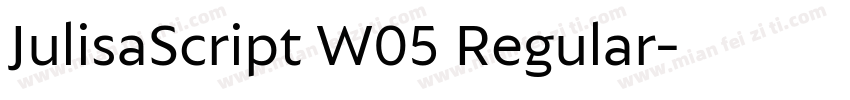 JulisaScript W05 Regular字体转换